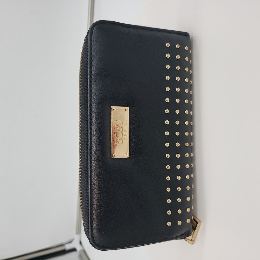 BCBG Paris Studded Black Wallet